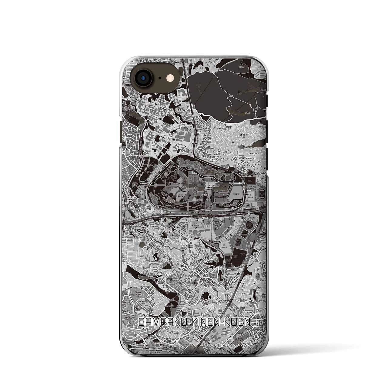 【万博記念公園(大阪府)】地図柄iPhoneケース(クリアタイプ)