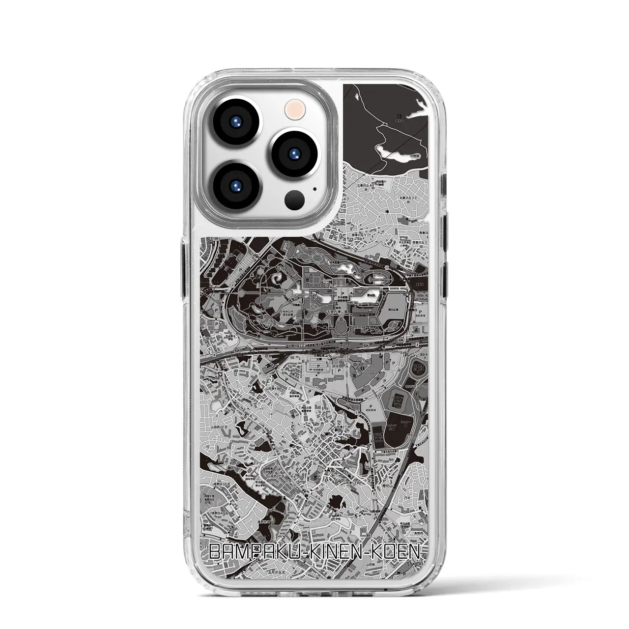 【万博記念公園(大阪府)】地図柄iPhoneケース(MagSafeタイプ)