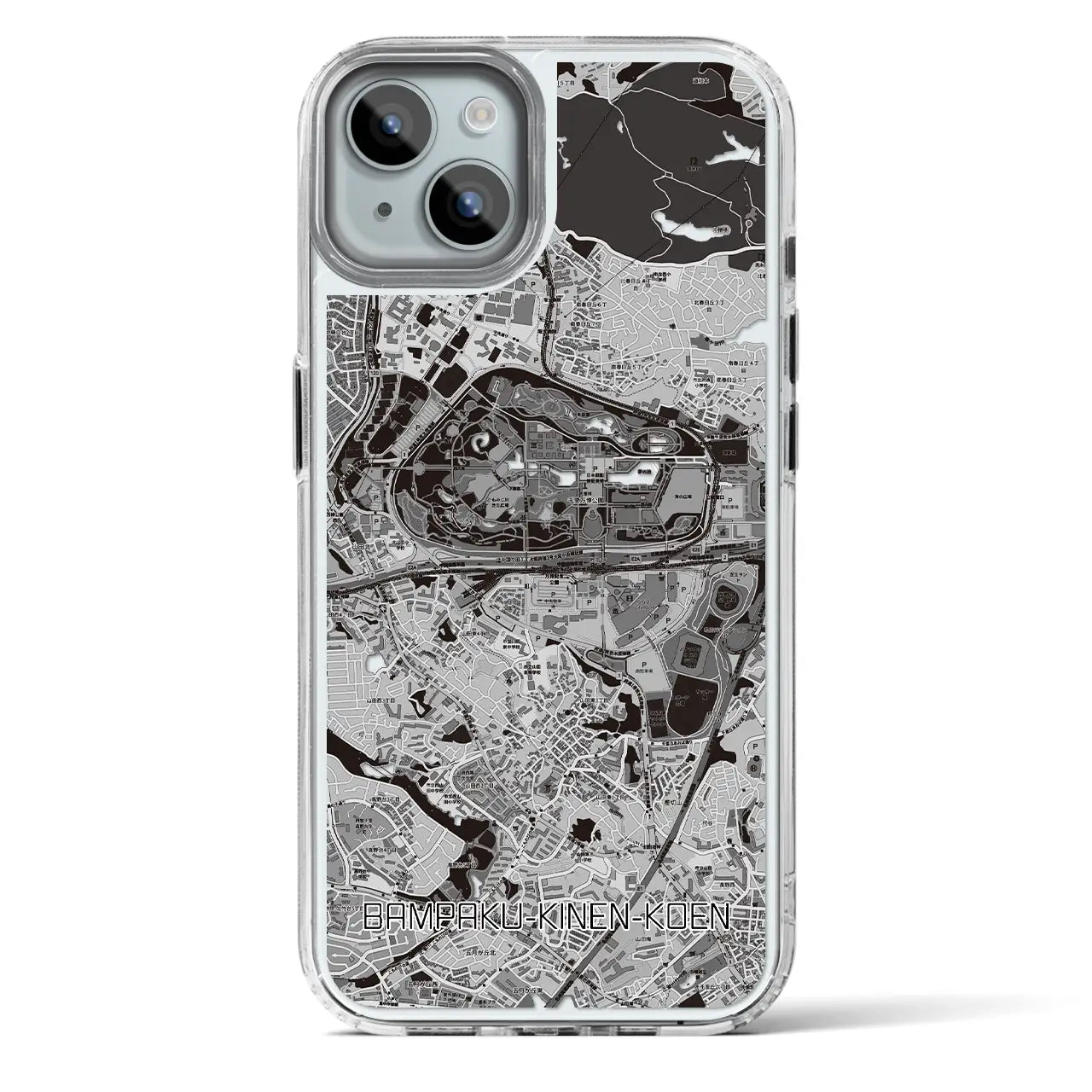【万博記念公園(大阪府)】地図柄iPhoneケース(MagSafeタイプ)