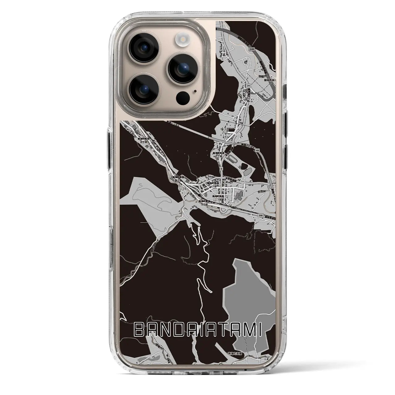 【磐梯熱海(福島県)】地図柄iPhoneケース(MagSafeタイプ)