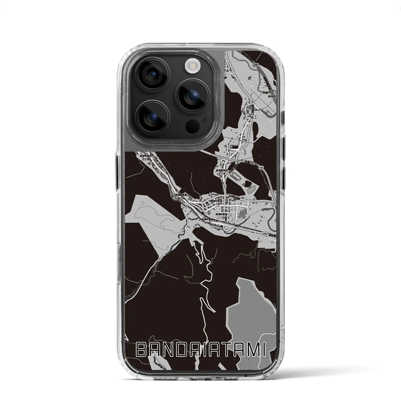 【磐梯熱海(福島県)】地図柄iPhoneケース(MagSafeタイプ)