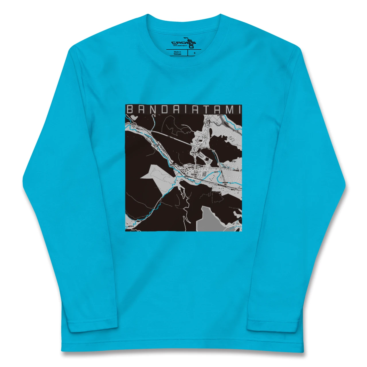 【磐梯熱海(福島県)】地図柄ロングスリーブTシャツ