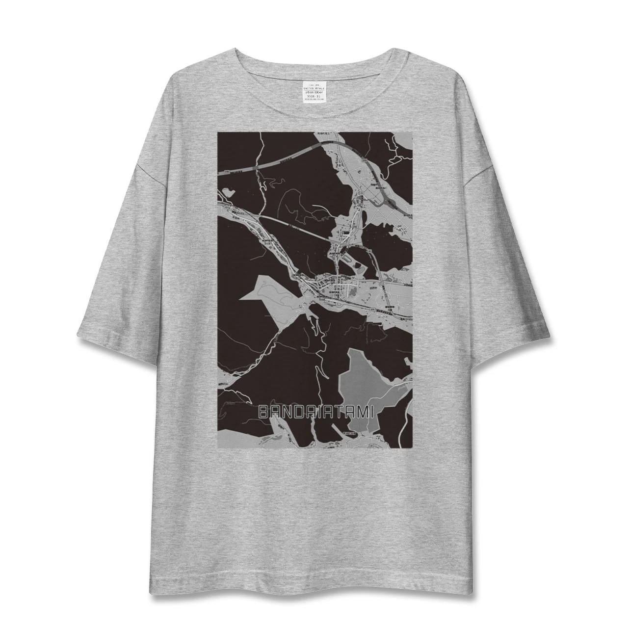 【磐梯熱海(福島県)】地図柄ビッグシルエットTシャツ
