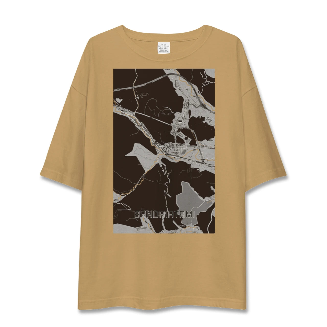 【磐梯熱海(福島県)】地図柄ビッグシルエットTシャツ