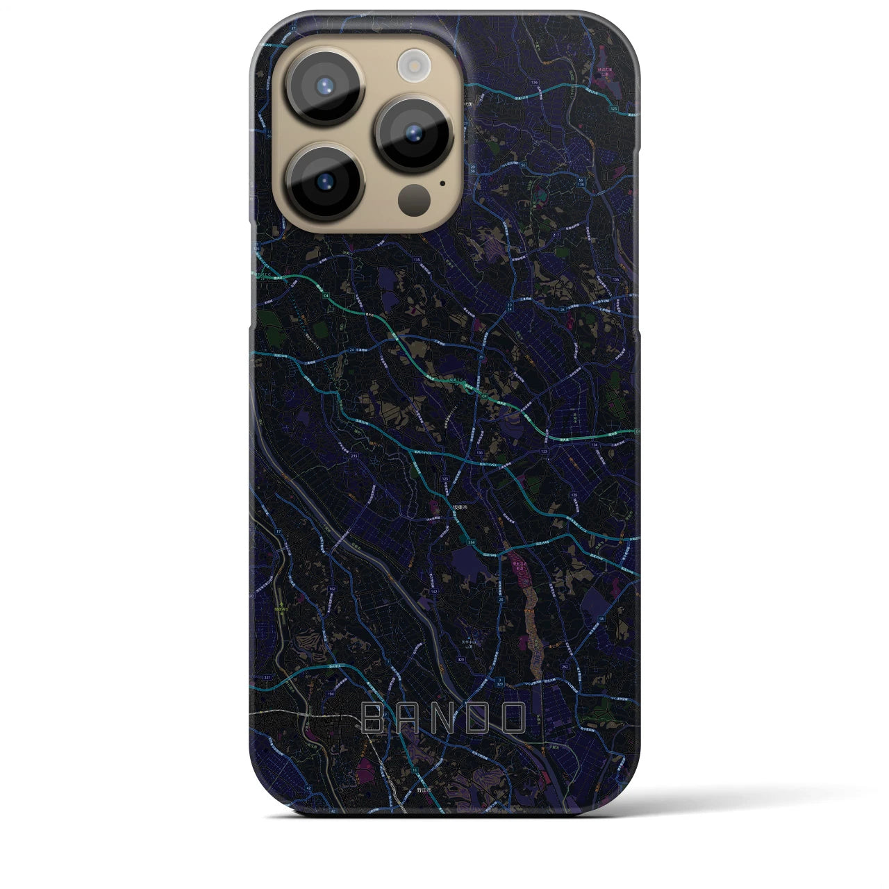 【坂東(茨城県)】地図柄iPhoneケース(バックカバータイプ)
