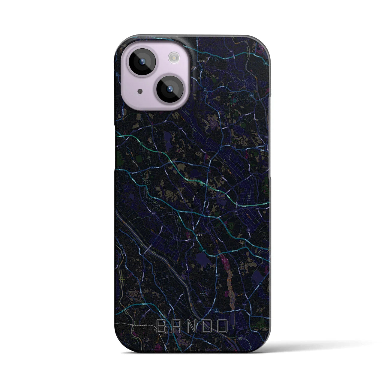【坂東(茨城県)】地図柄iPhoneケース(バックカバータイプ)
