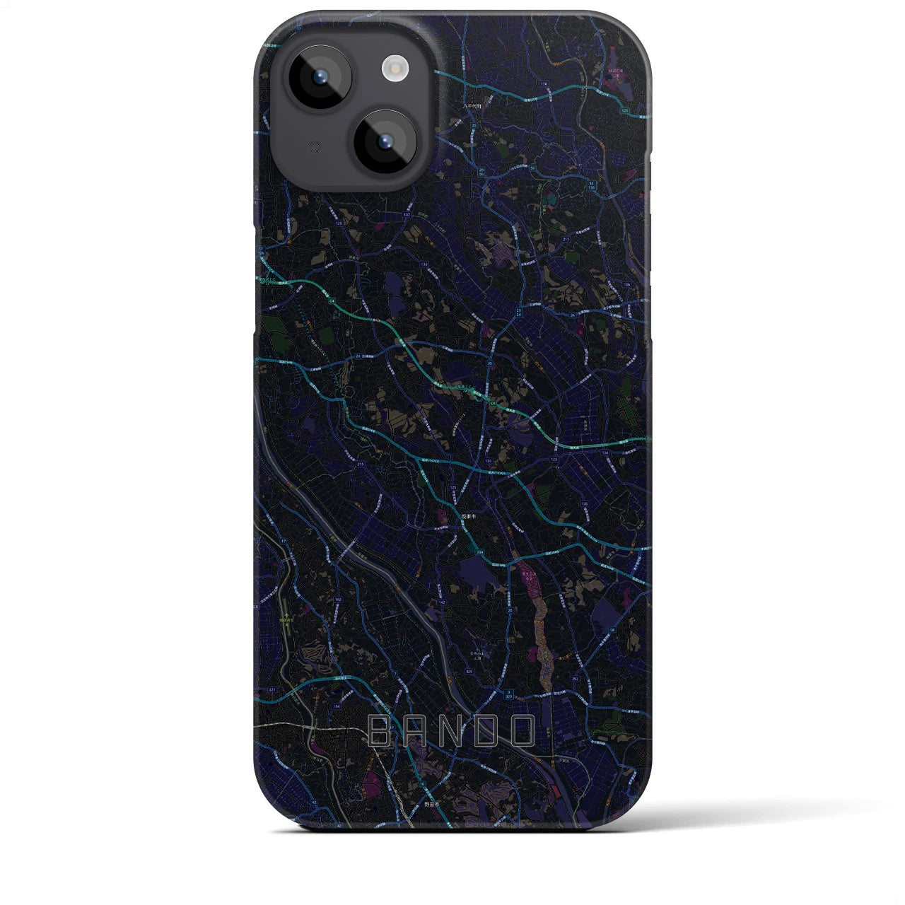 【坂東(茨城県)】地図柄iPhoneケース(バックカバータイプ)