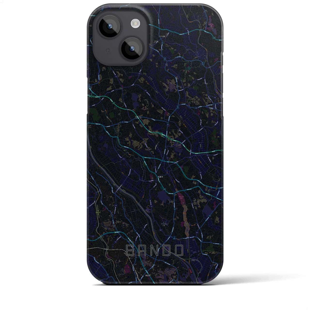 【坂東(茨城県)】地図柄iPhoneケース(バックカバータイプ)