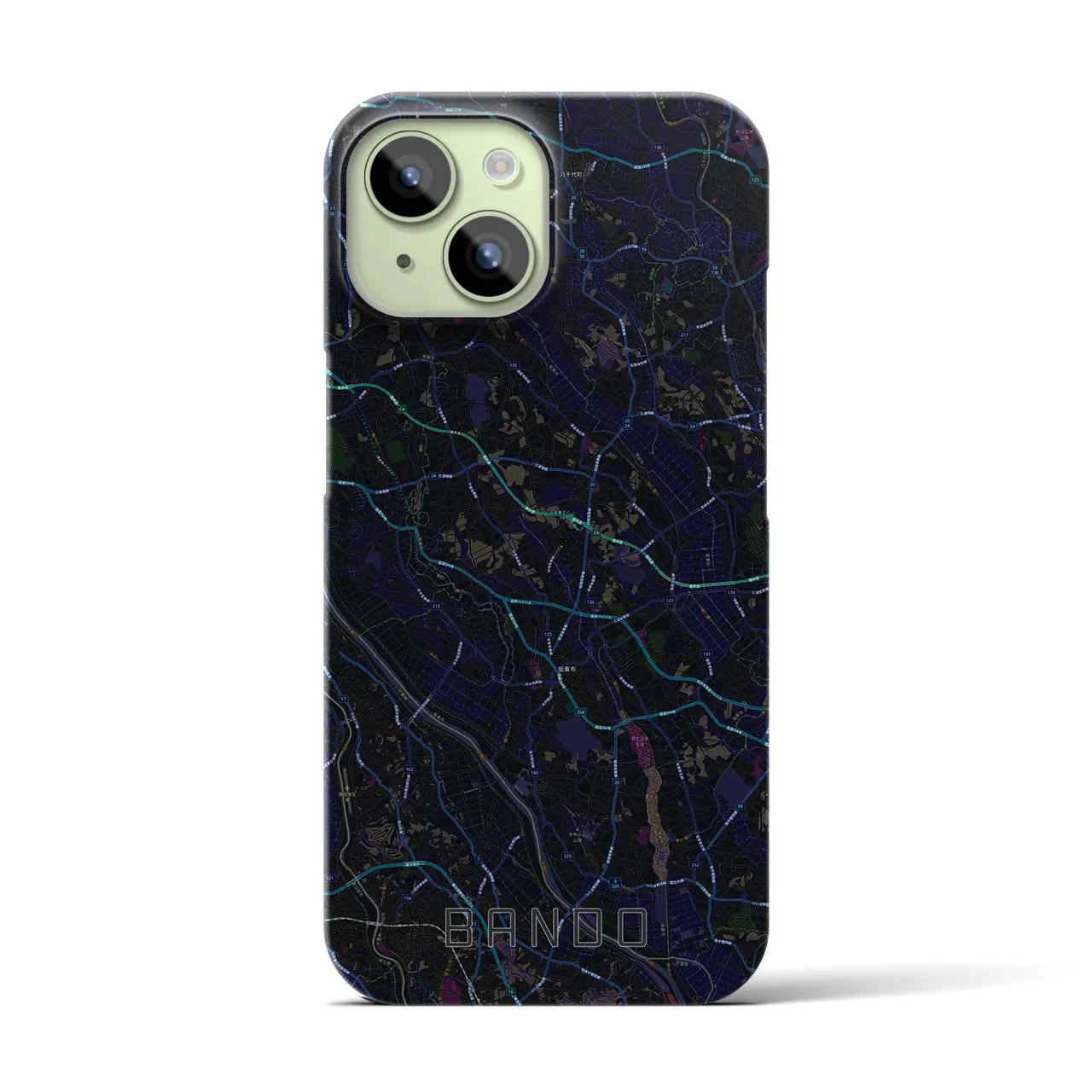 【坂東(茨城県)】地図柄iPhoneケース(バックカバータイプ)