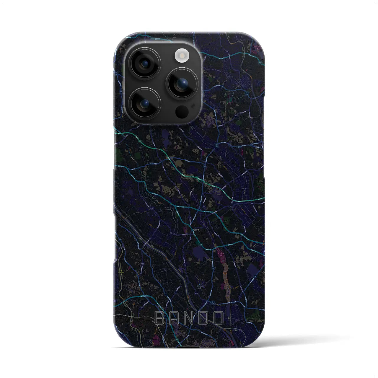 【坂東(茨城県)】地図柄iPhoneケース(バックカバータイプ)