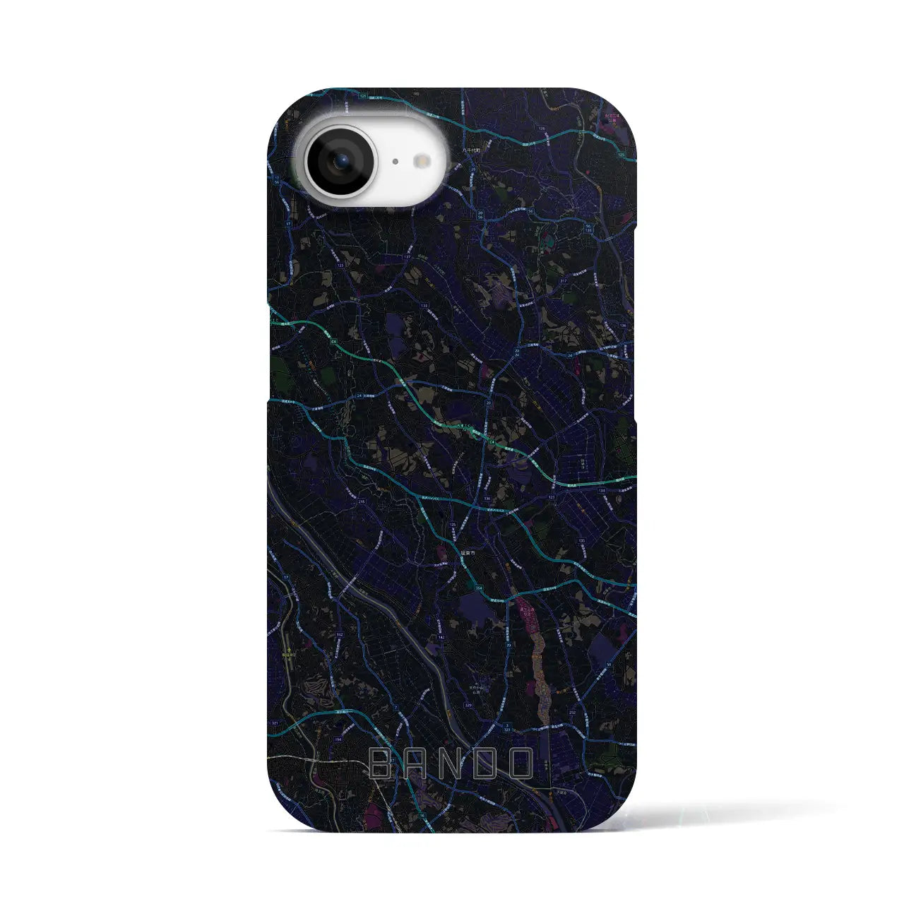 【坂東(茨城県)】地図柄iPhoneケース(バックカバータイプ)