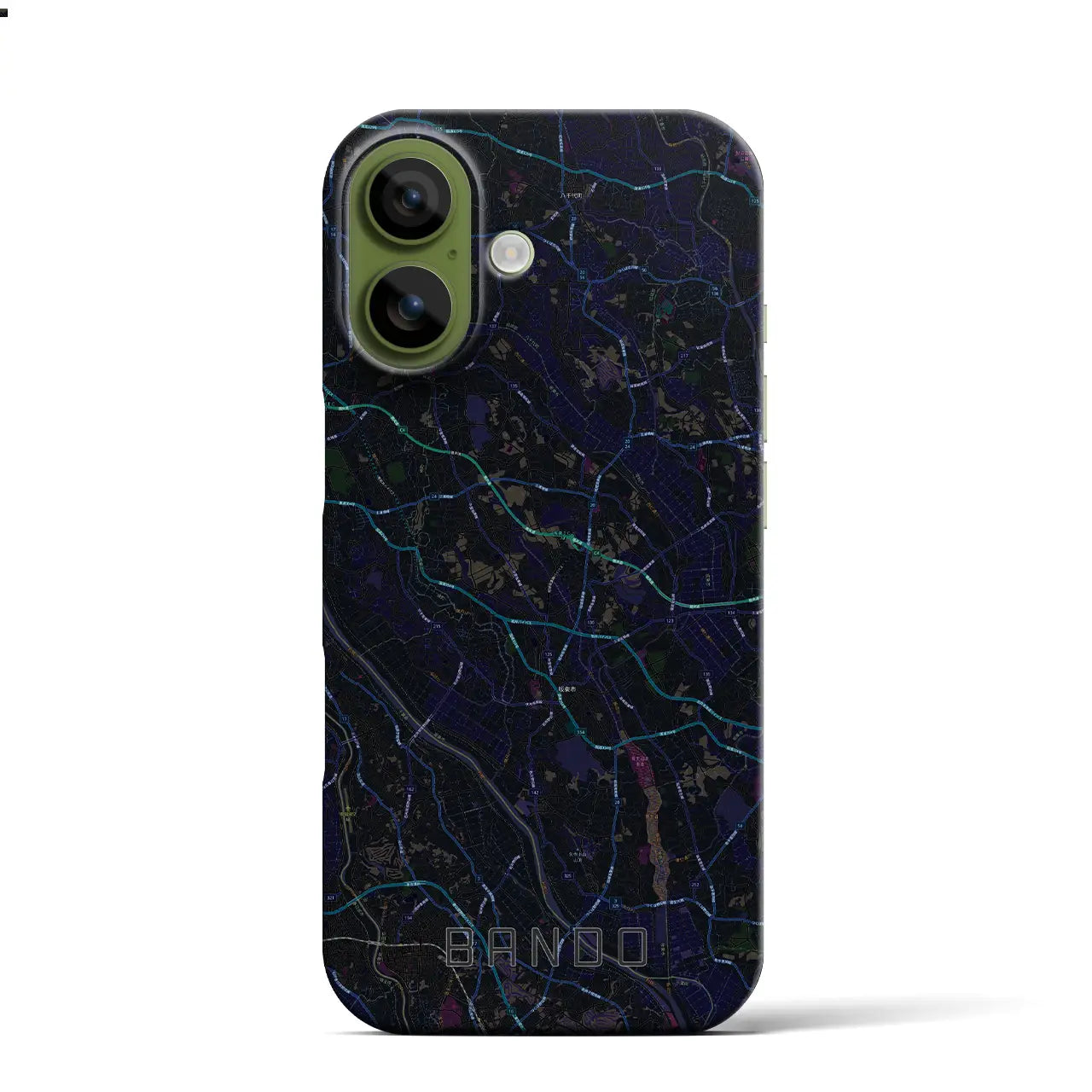 【坂東(茨城県)】地図柄iPhoneケース(バックカバータイプ)