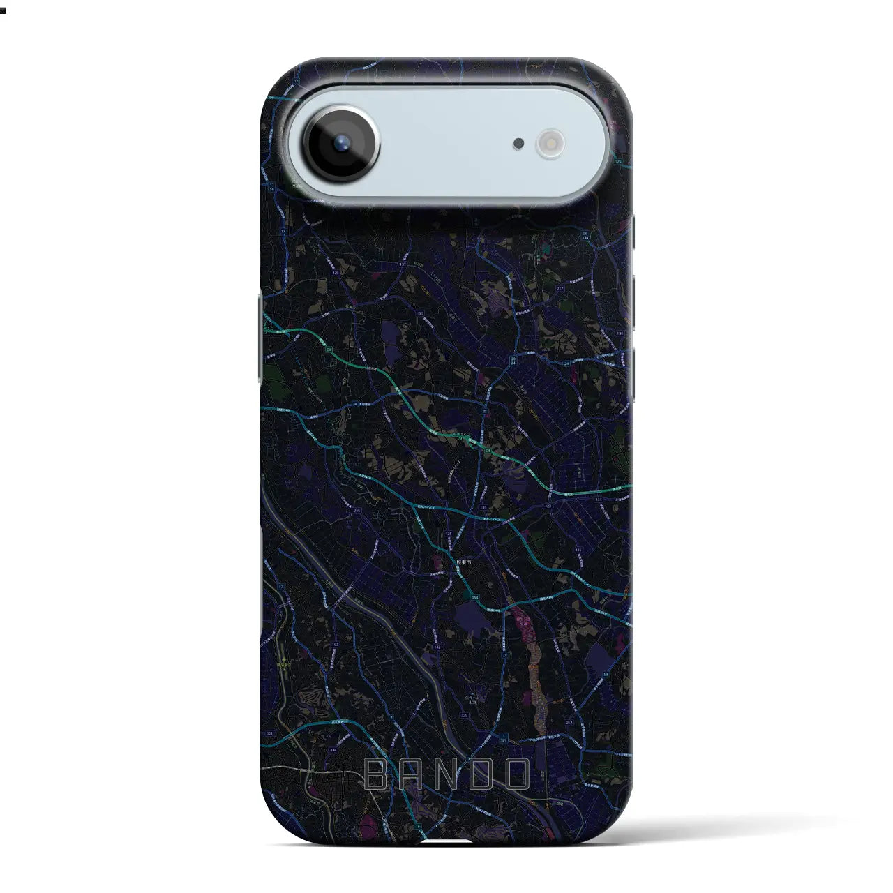 【坂東(茨城県)】地図柄iPhoneケース(バックカバータイプ)