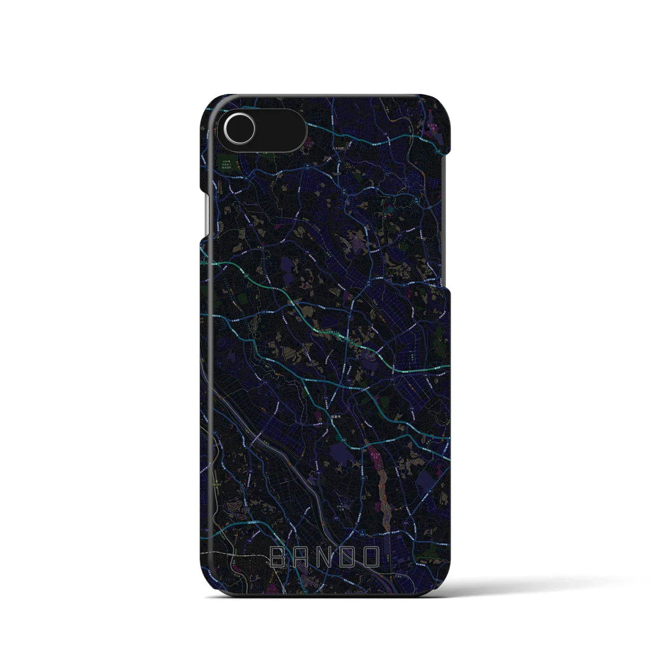 【坂東(茨城県)】地図柄iPhoneケース(バックカバータイプ)
