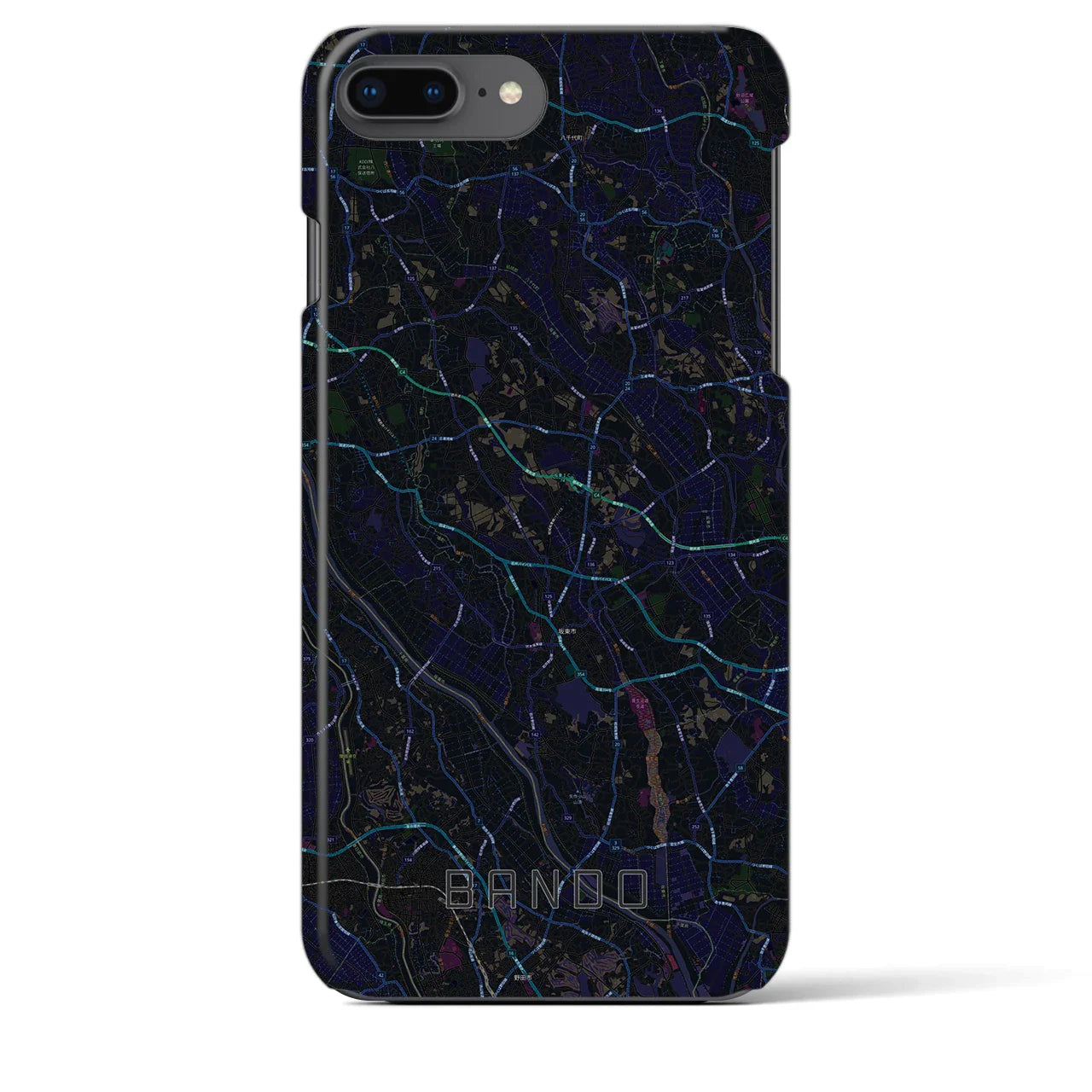 【坂東(茨城県)】地図柄iPhoneケース(バックカバータイプ)