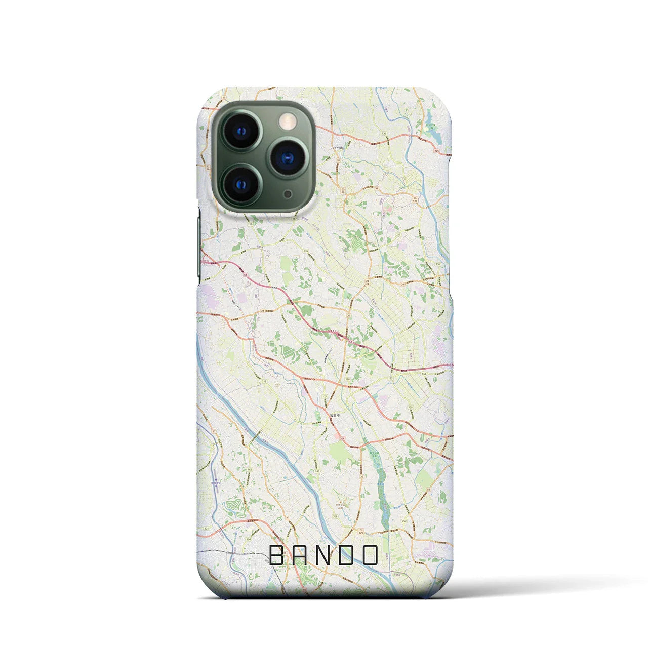 【坂東(茨城県)】地図柄iPhoneケース(バックカバータイプ)