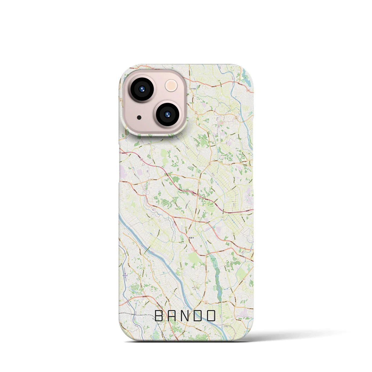 【坂東(茨城県)】地図柄iPhoneケース(バックカバータイプ)