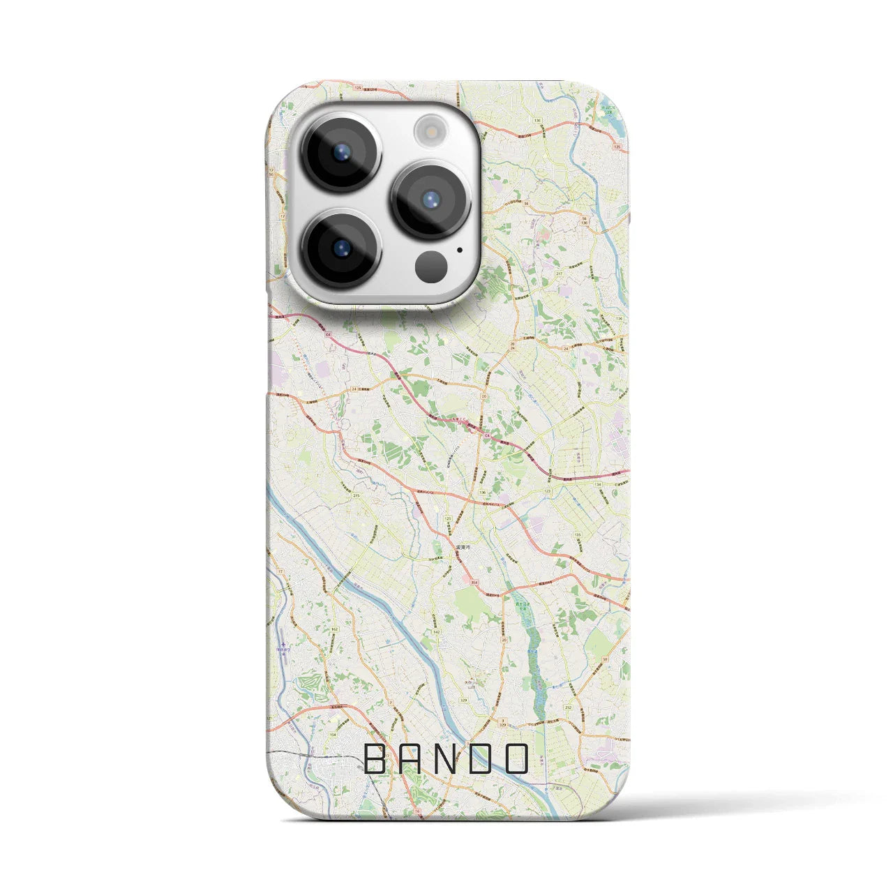 【坂東(茨城県)】地図柄iPhoneケース(バックカバータイプ)