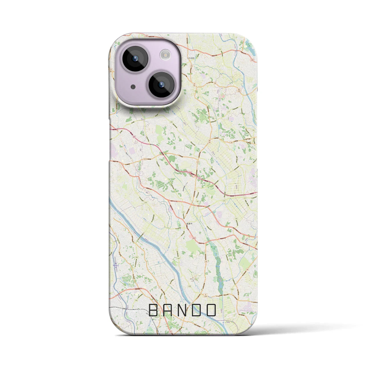 【坂東(茨城県)】地図柄iPhoneケース(バックカバータイプ)