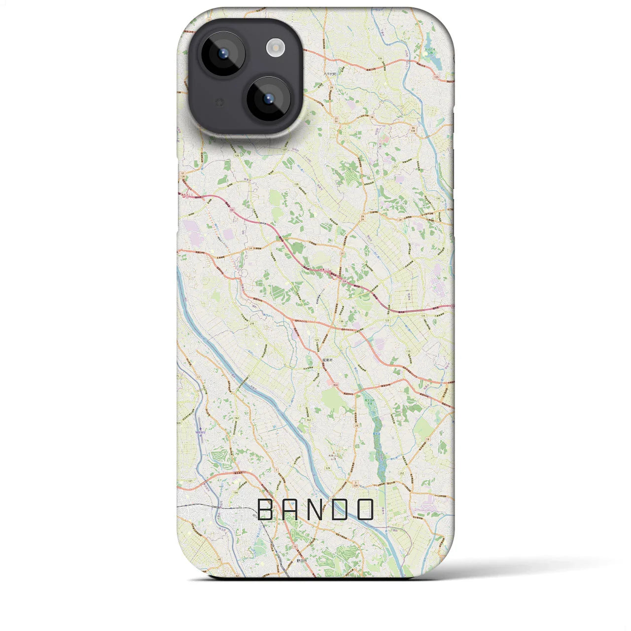 【坂東(茨城県)】地図柄iPhoneケース(バックカバータイプ)