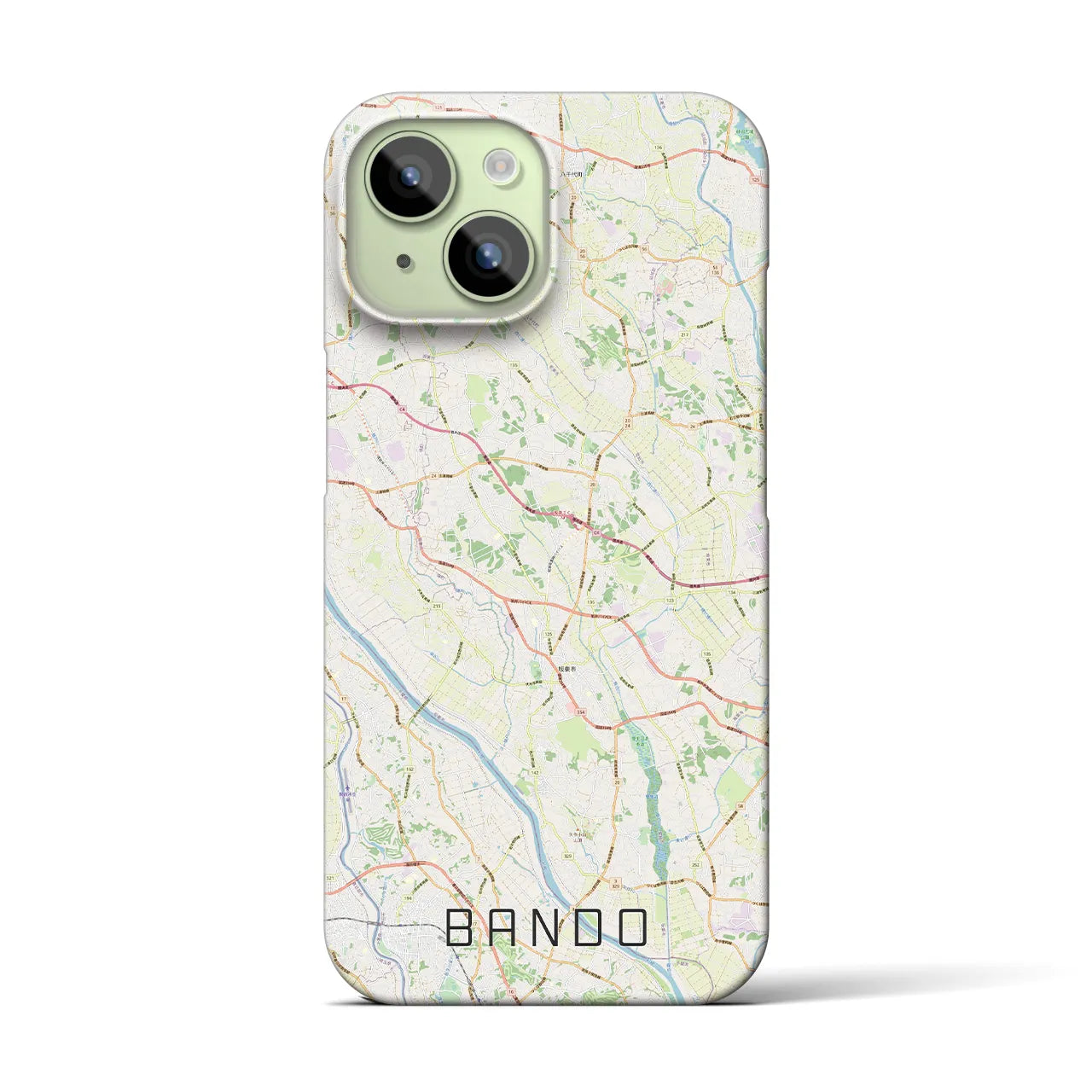 【坂東(茨城県)】地図柄iPhoneケース(バックカバータイプ)