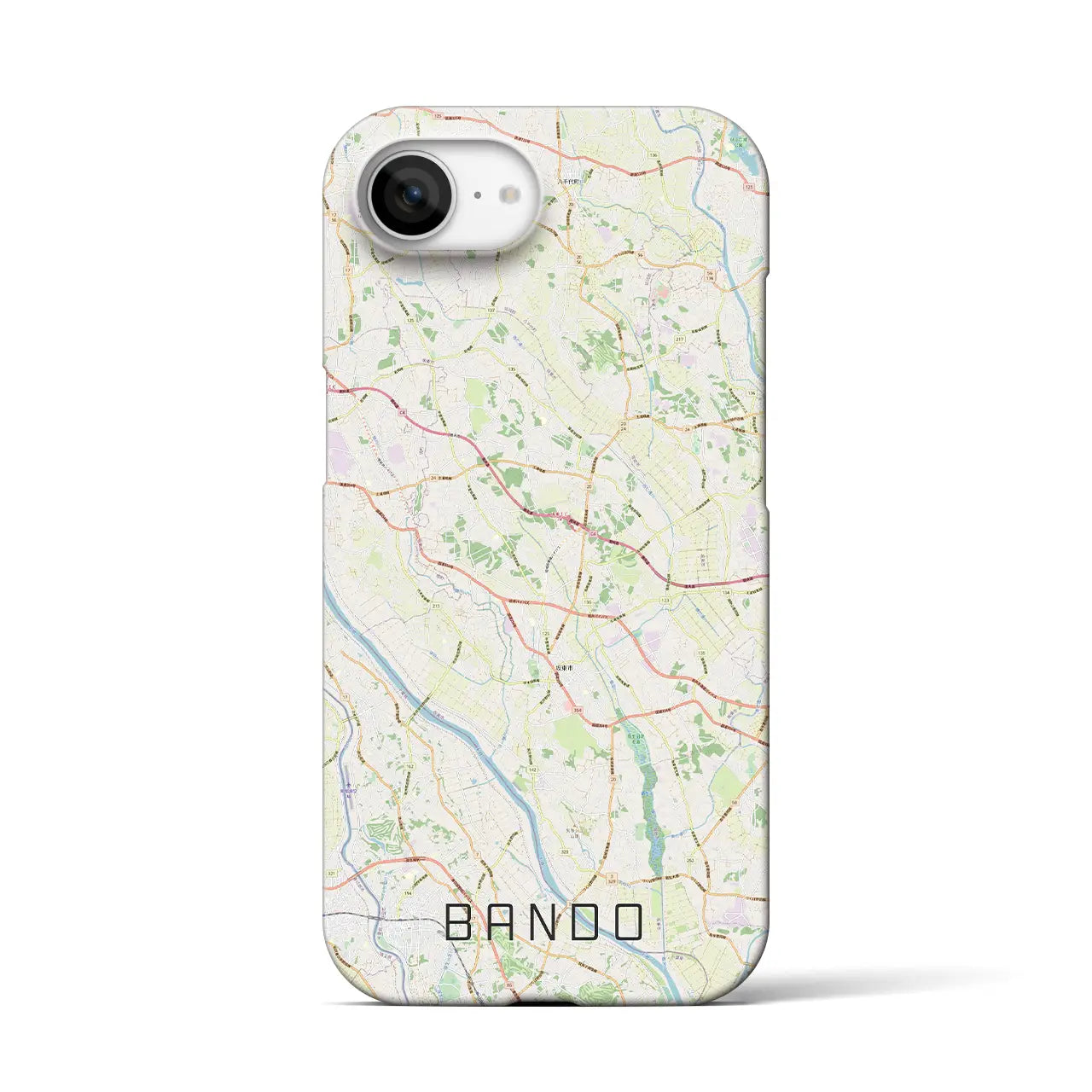 【坂東(茨城県)】地図柄iPhoneケース(バックカバータイプ)