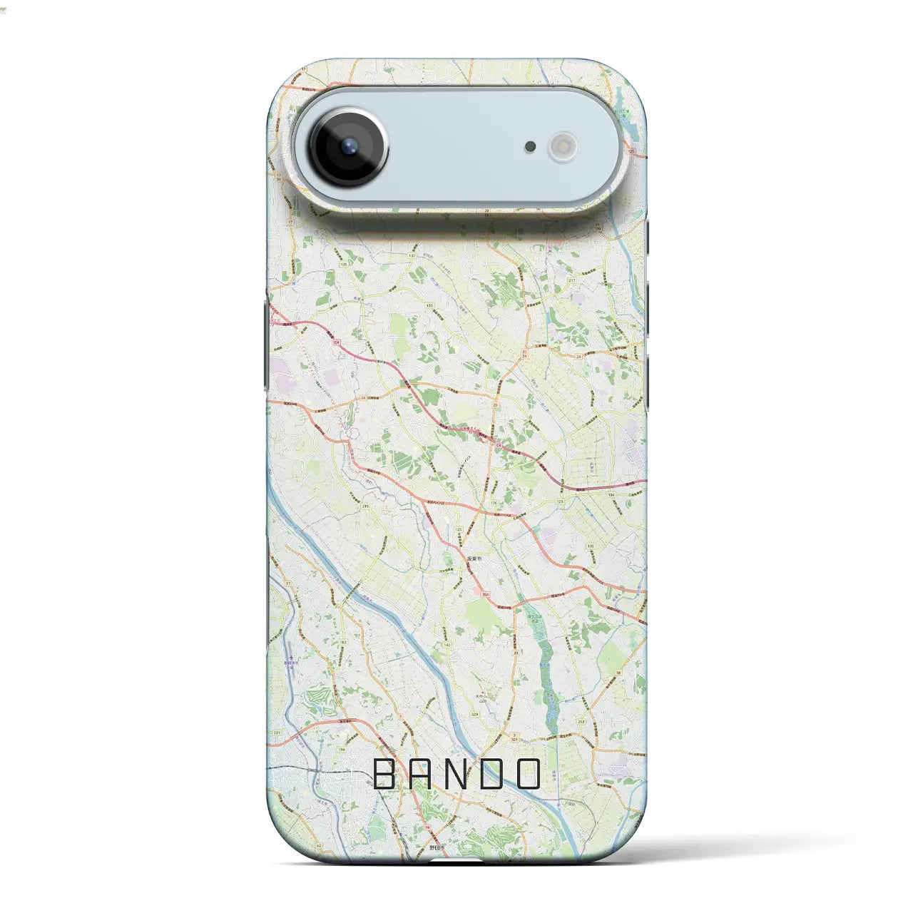 【坂東(茨城県)】地図柄iPhoneケース(バックカバータイプ)