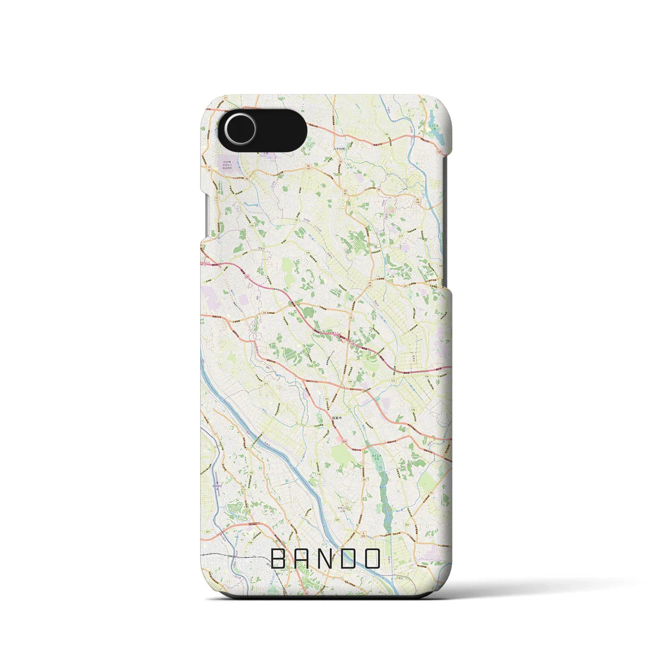 【坂東(茨城県)】地図柄iPhoneケース(バックカバータイプ)
