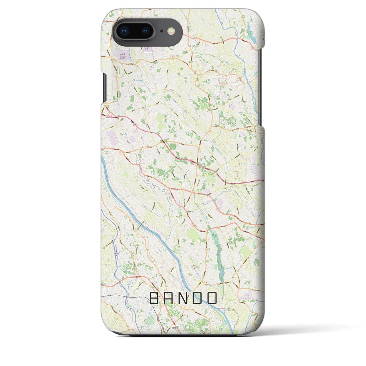 【坂東(茨城県)】地図柄iPhoneケース(バックカバータイプ)