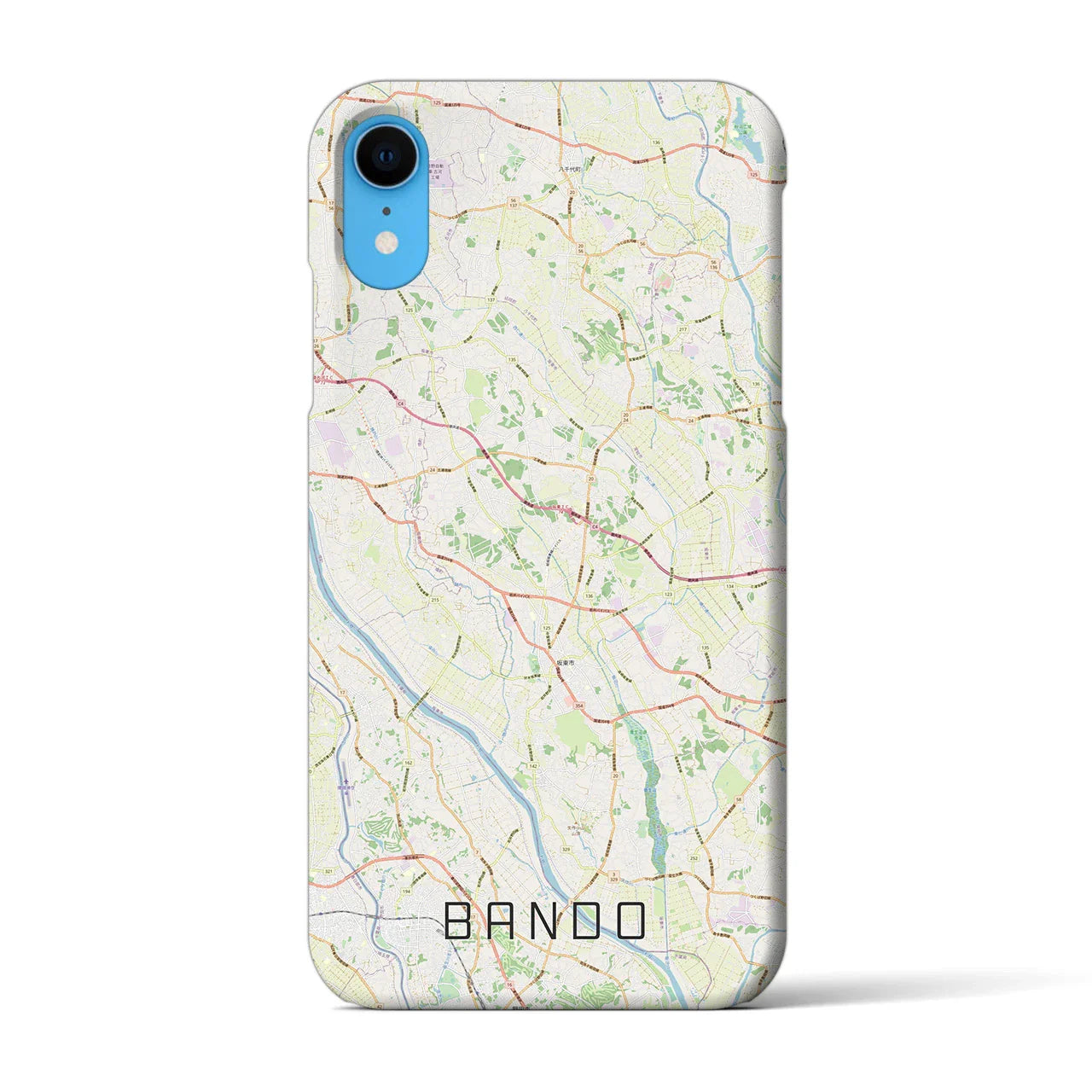 【坂東(茨城県)】地図柄iPhoneケース(バックカバータイプ)