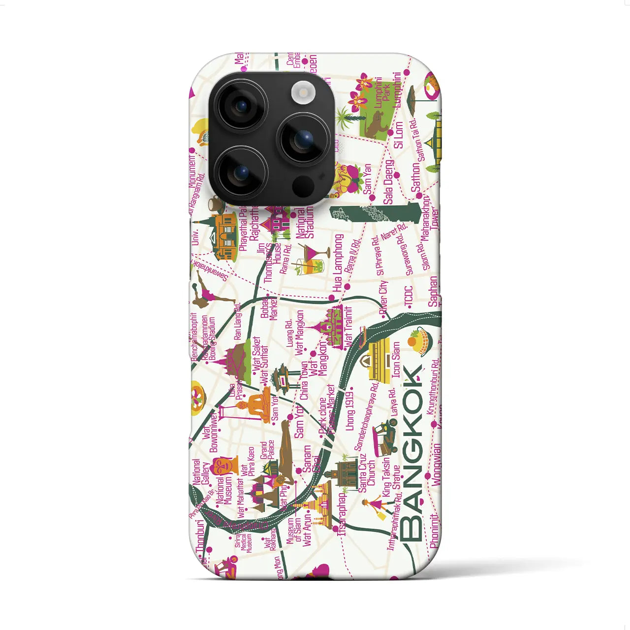 【バンコク】イラストマップiPhoneケース(バックカバータイプ)