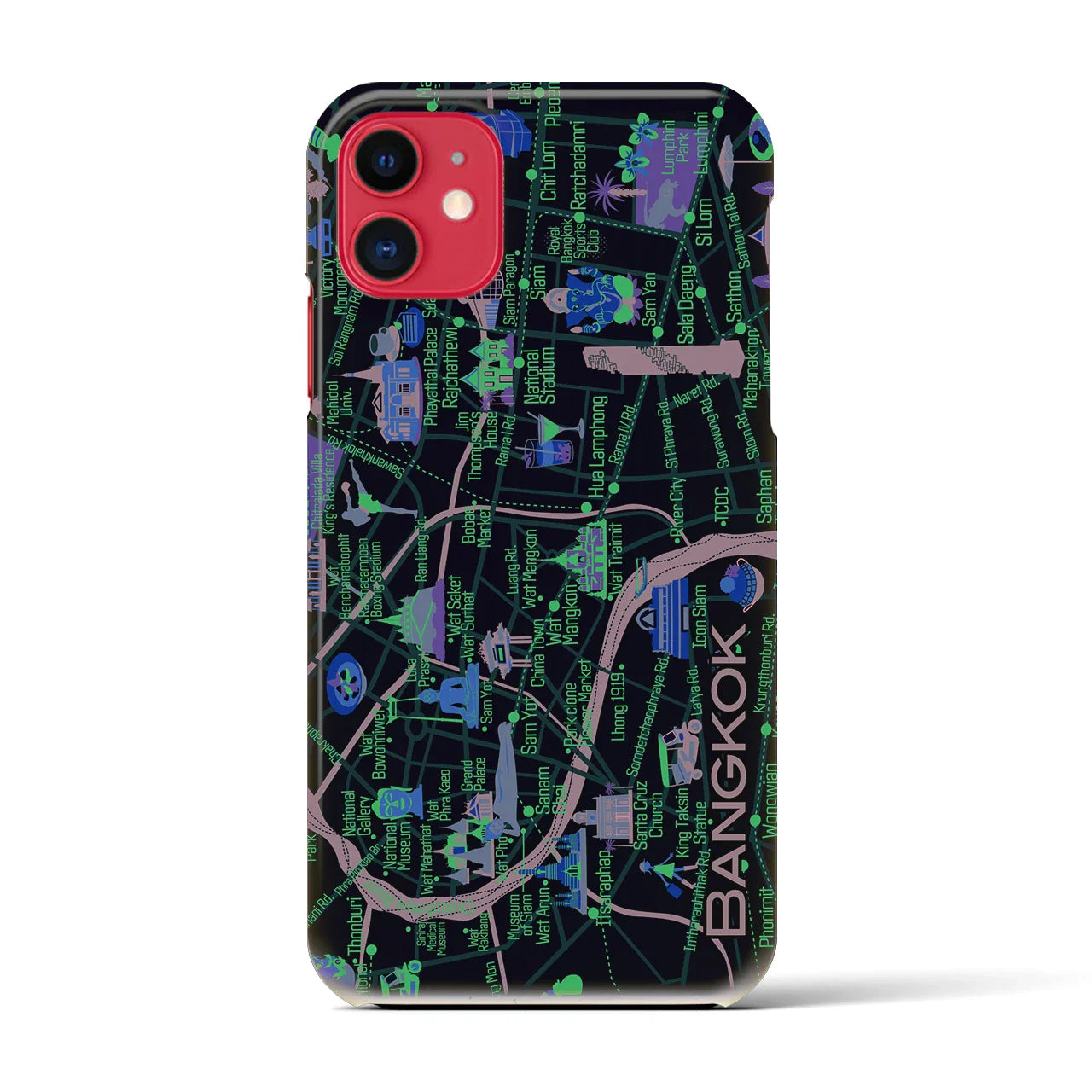 【バンコク】イラストマップiPhoneケース(バックカバータイプ)