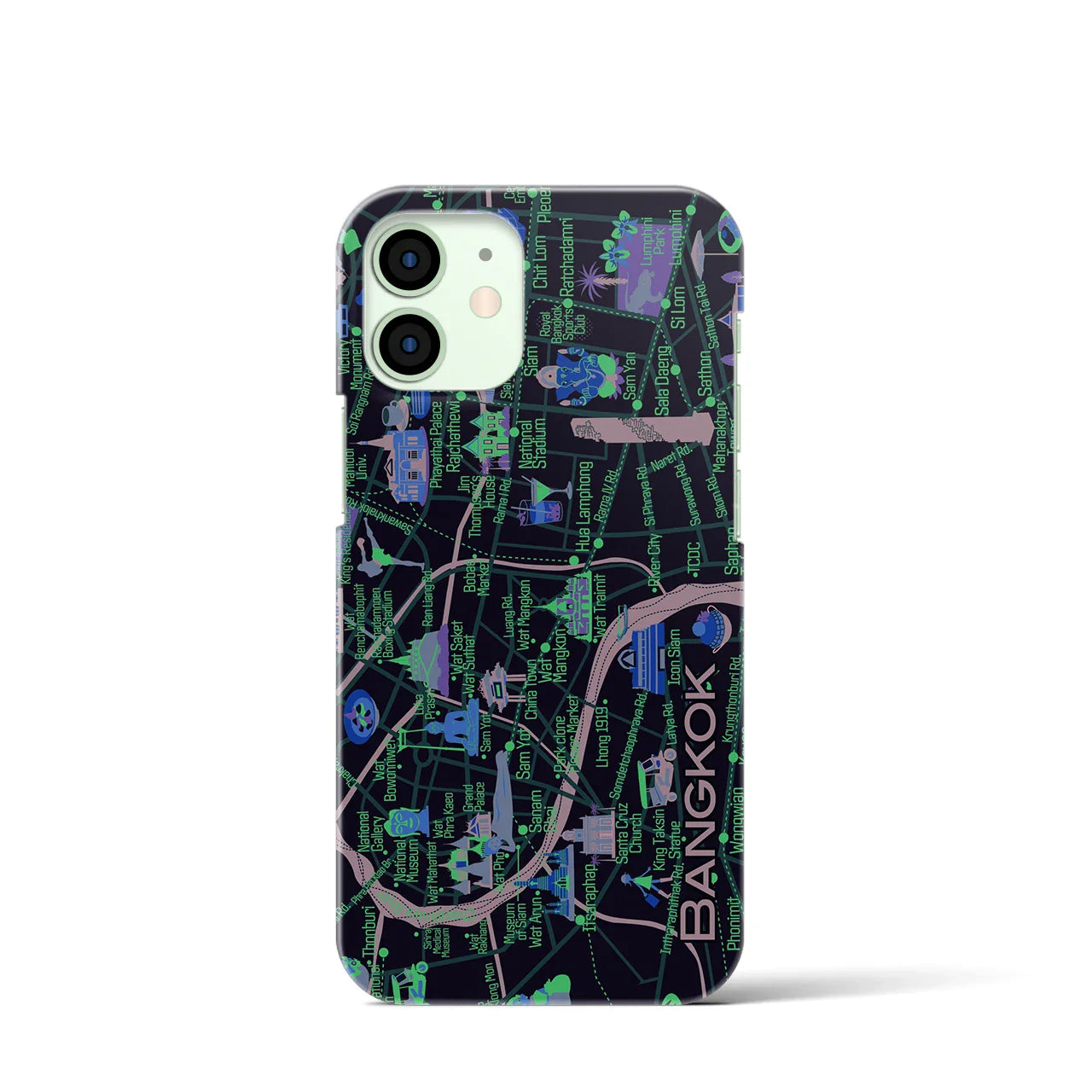 【バンコク】イラストマップiPhoneケース(バックカバータイプ)