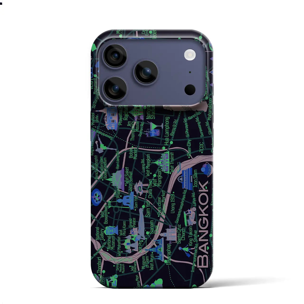 【バンコク】イラストマップiPhoneケース(バックカバータイプ)