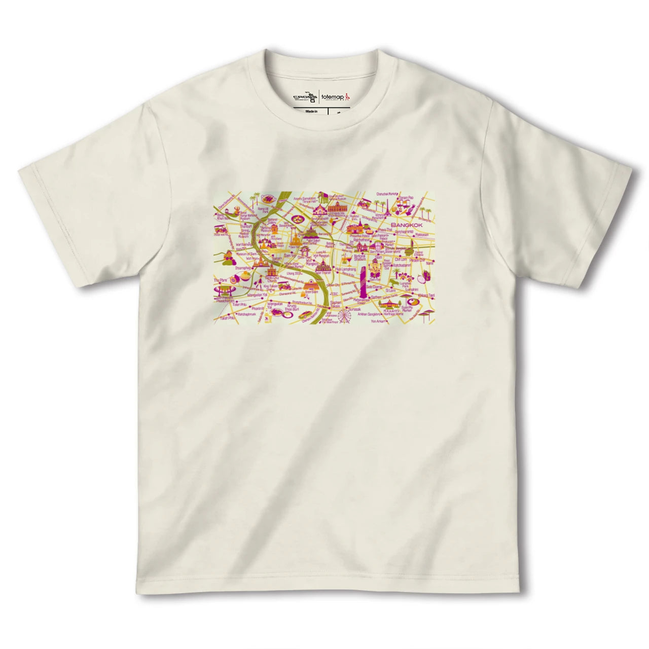 【バンコク(イラスト)(タイ)】イラストマップTシャツ