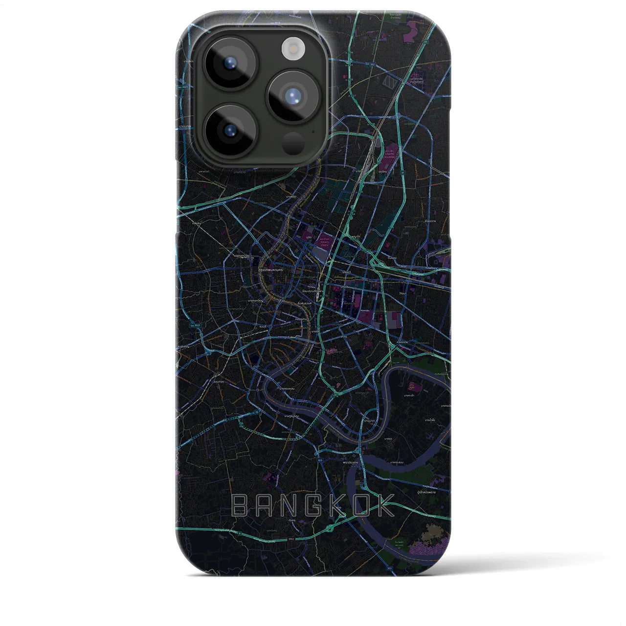 【バンコク(タイ)】地図柄iPhoneケース(バックカバータイプ)