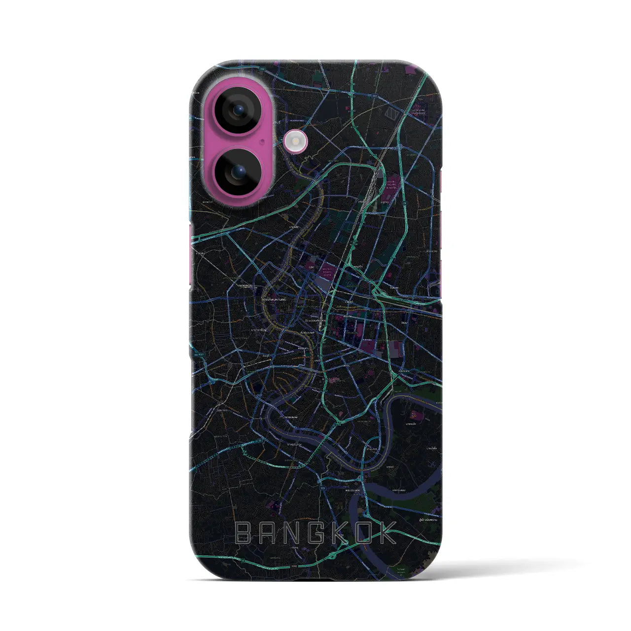 【バンコク(タイ)】地図柄iPhoneケース(バックカバータイプ)