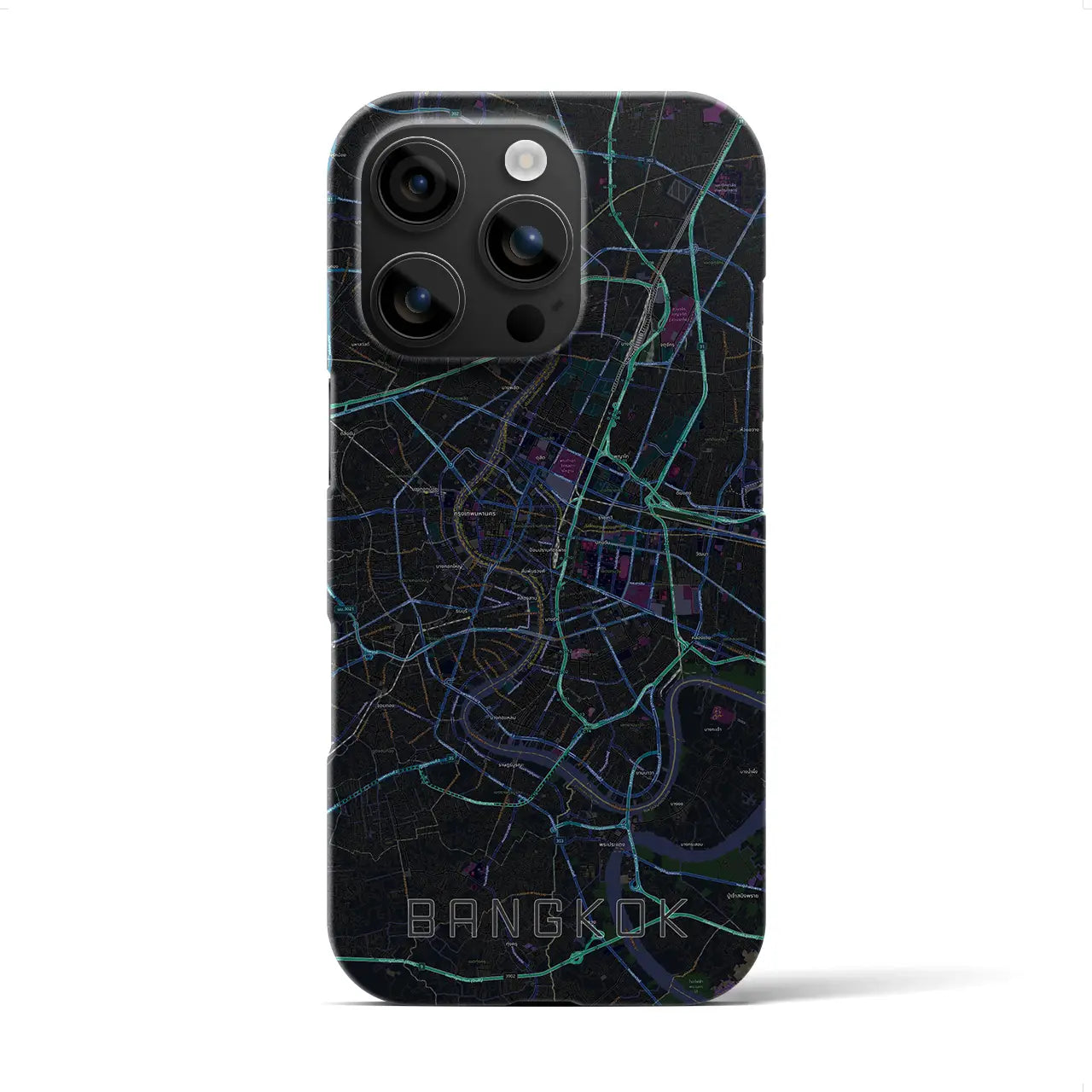 【バンコク(タイ)】地図柄iPhoneケース(バックカバータイプ)