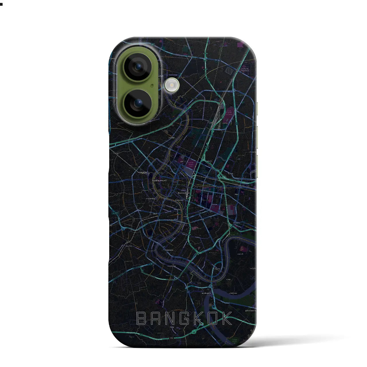 【バンコク(タイ)】地図柄iPhoneケース(バックカバータイプ)