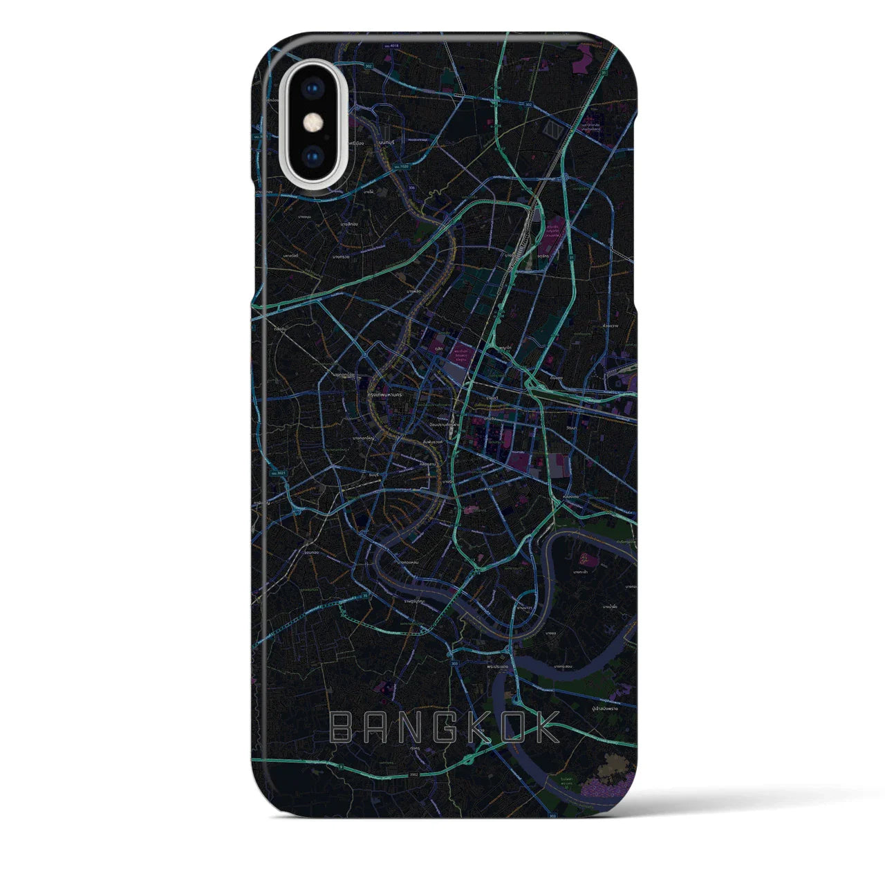 【バンコク(タイ)】地図柄iPhoneケース(バックカバータイプ)