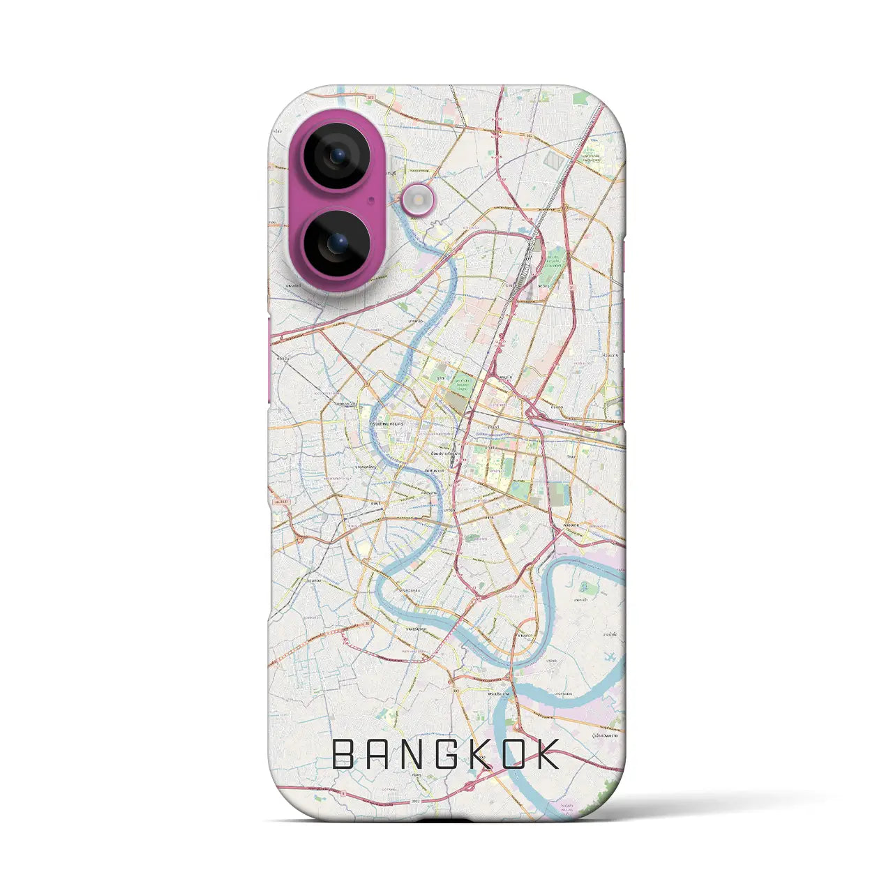 【バンコク(タイ)】地図柄iPhoneケース(バックカバータイプ)