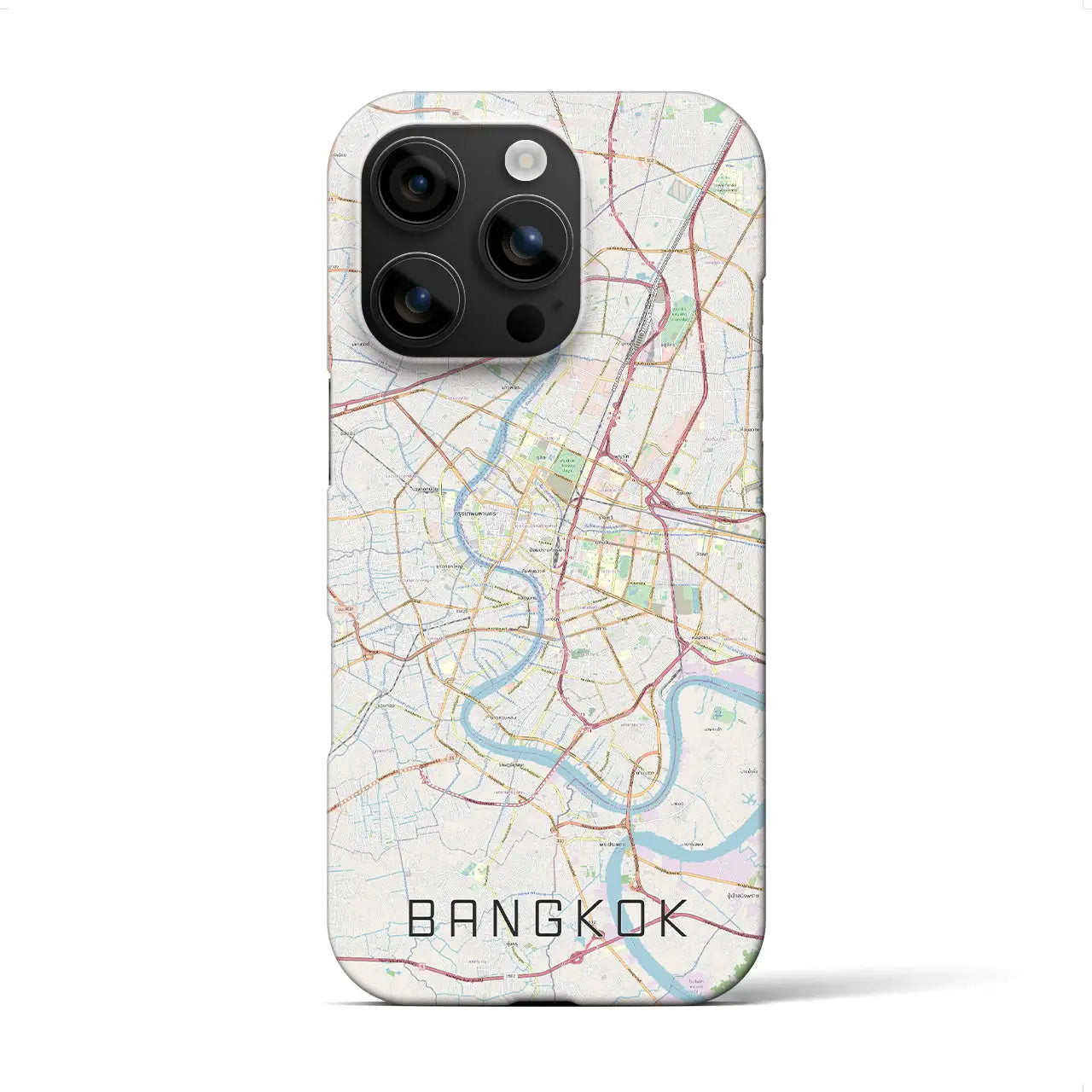 【バンコク(タイ)】地図柄iPhoneケース(バックカバータイプ)
