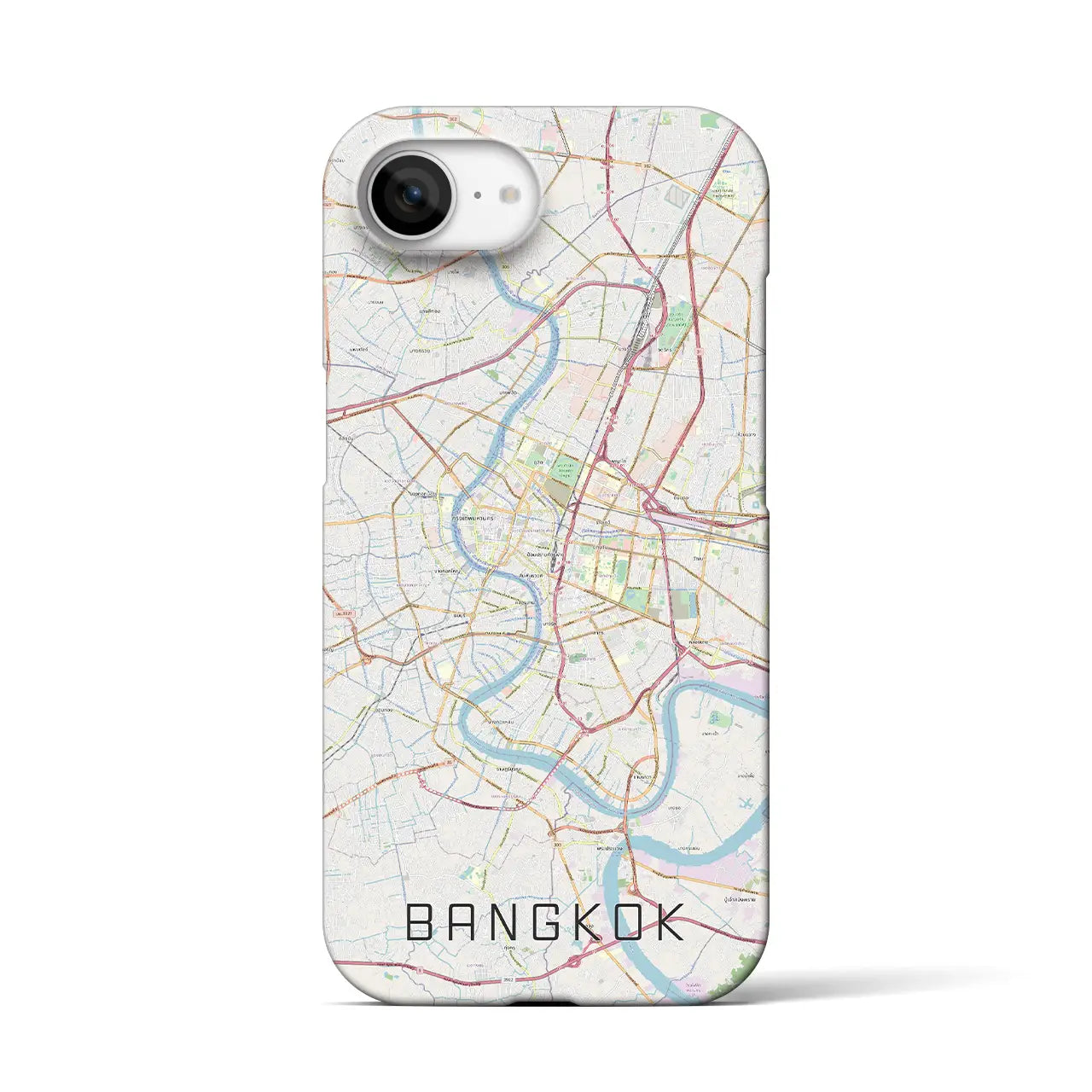 【バンコク(タイ)】地図柄iPhoneケース(バックカバータイプ)