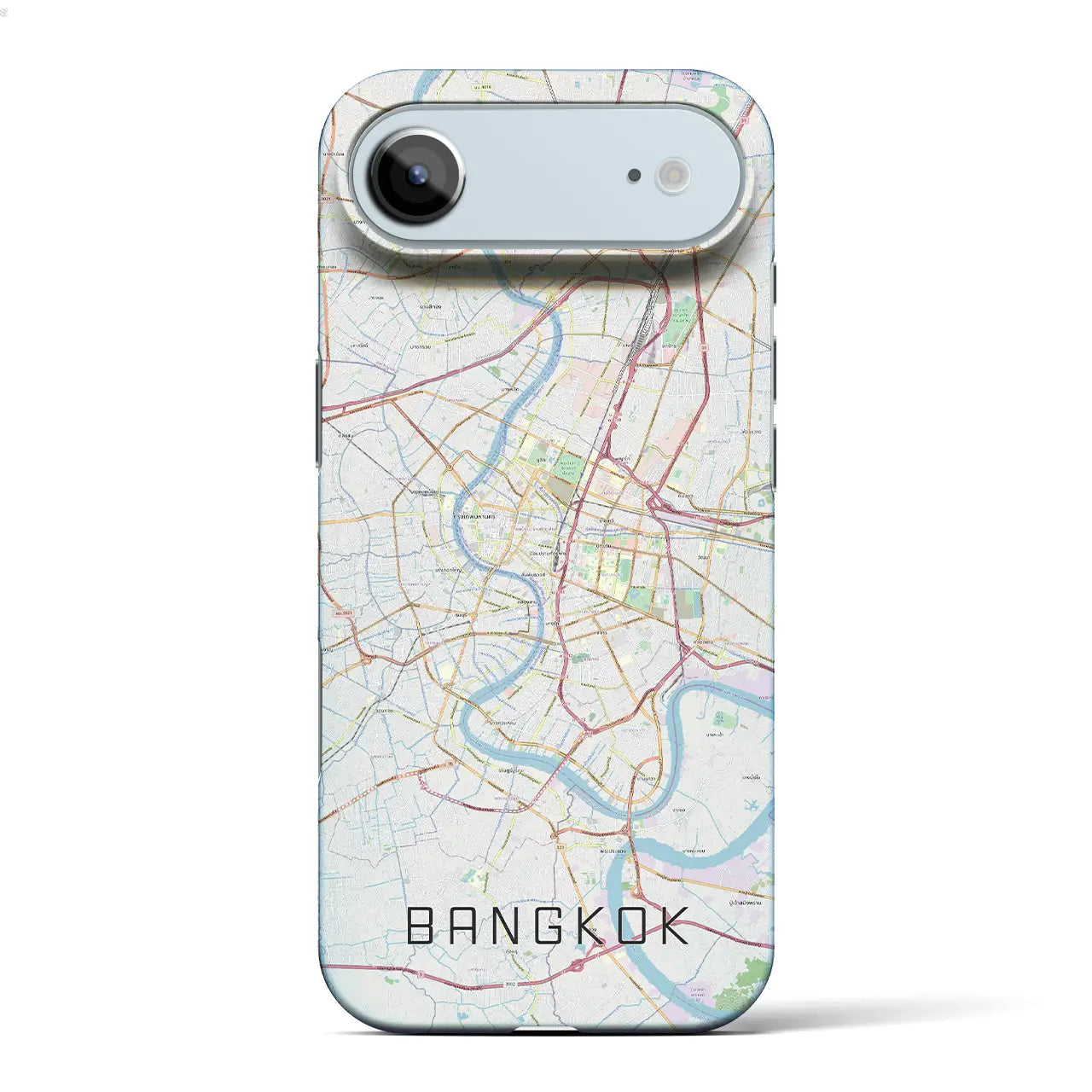 【バンコク(タイ)】地図柄iPhoneケース(バックカバータイプ)ナチュラル・iPhone 17 Pro Max 用