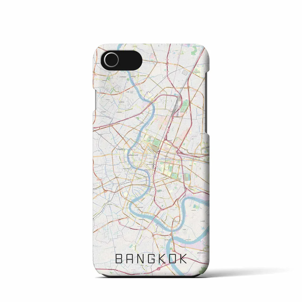 【バンコク(タイ)】地図柄iPhoneケース(バックカバータイプ)