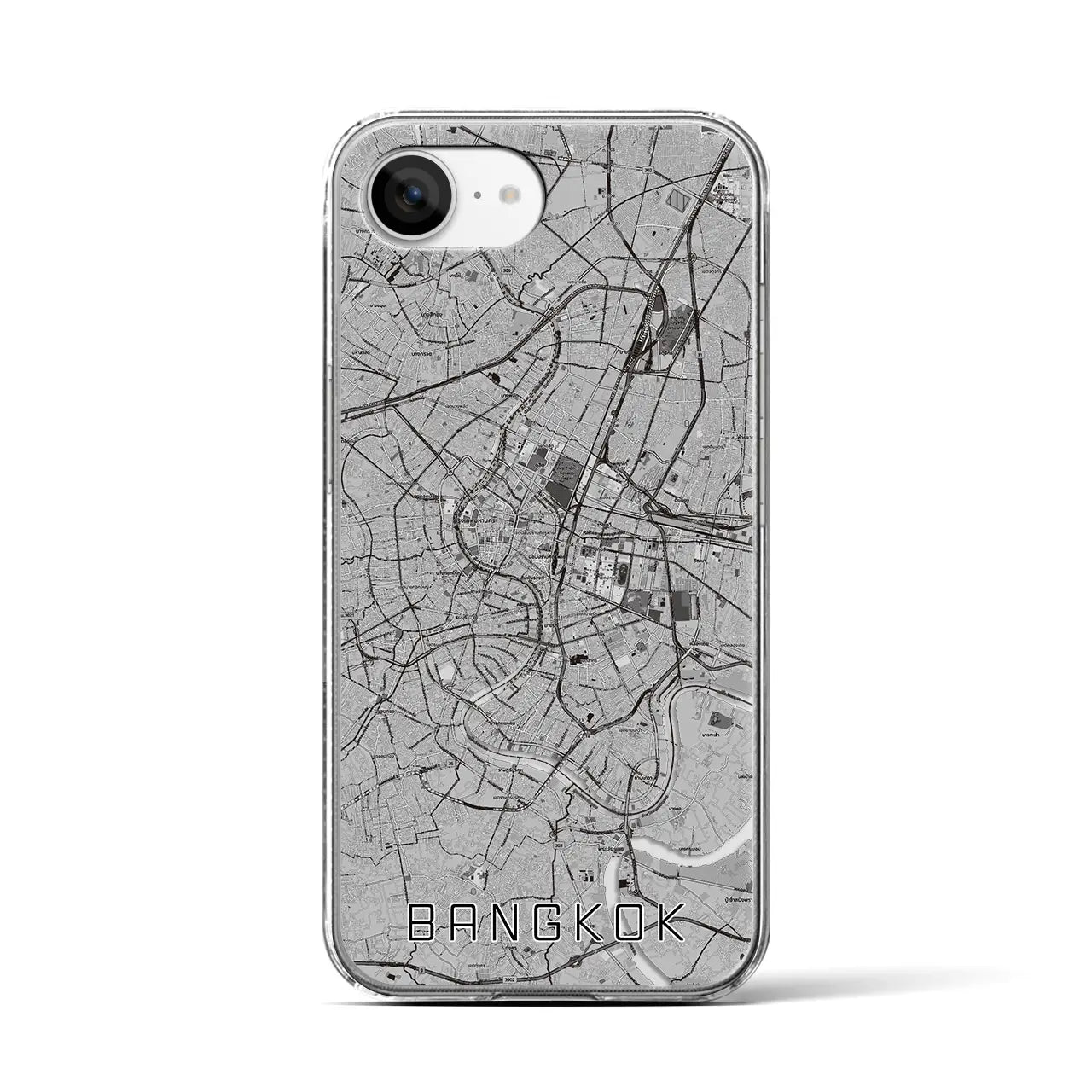 【バンコク(タイ)】地図柄iPhoneケース(クリアタイプ)