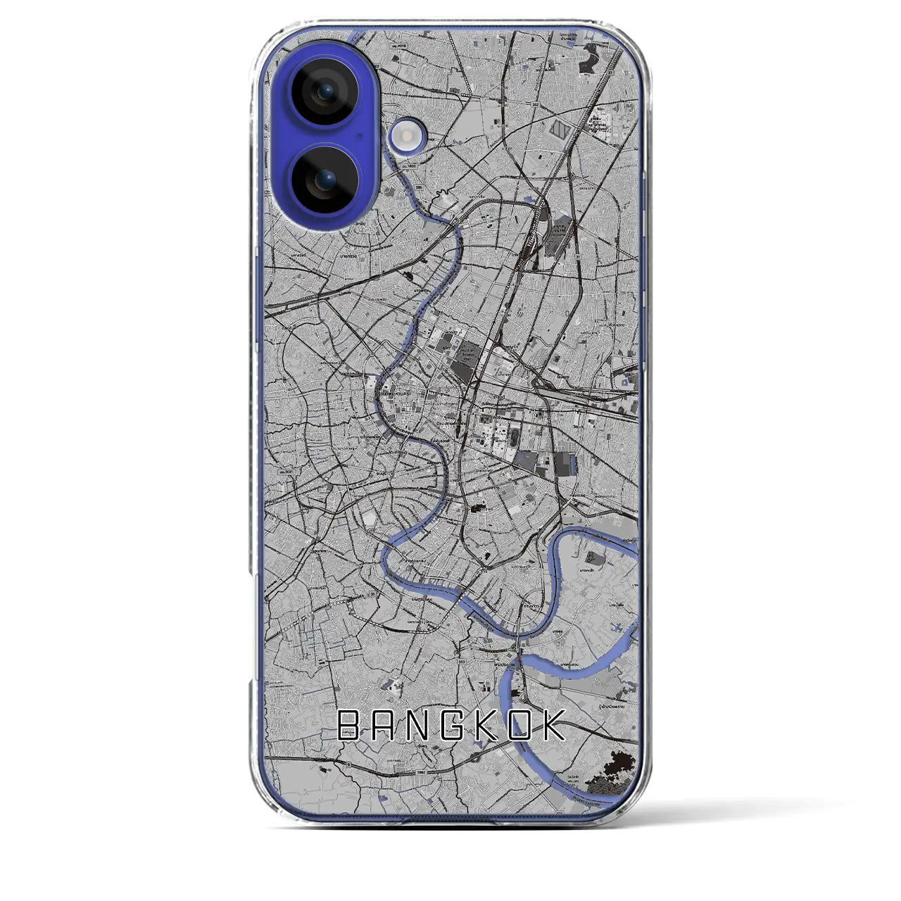 【バンコク(タイ)】地図柄iPhoneケース(クリアタイプ)