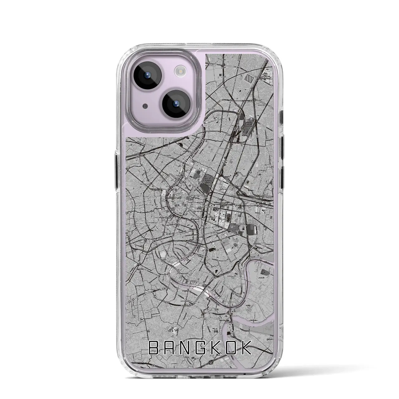 【バンコク(タイ)】地図柄iPhoneケース(MagSafeタイプ)