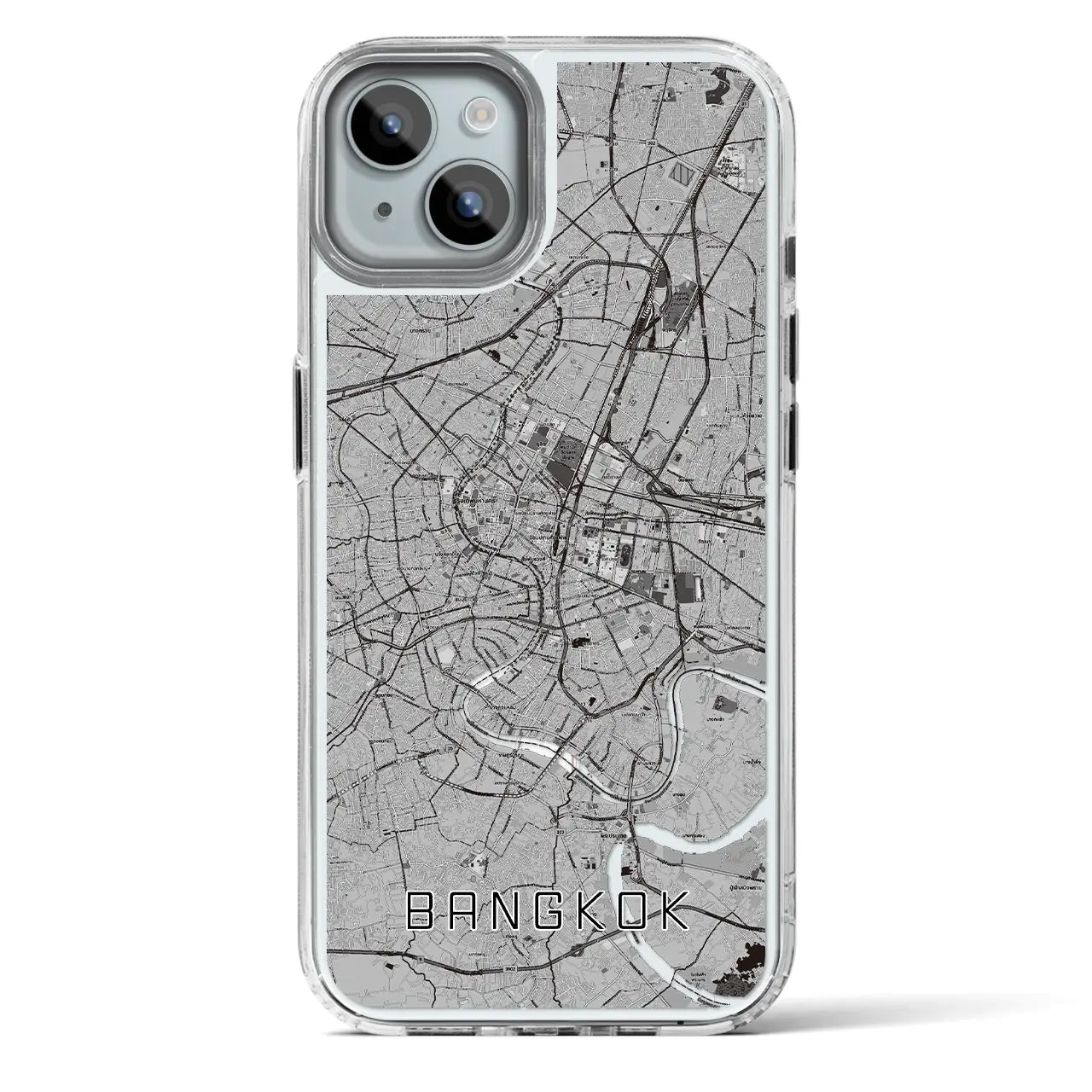 【バンコク(タイ)】地図柄iPhoneケース(MagSafeタイプ)