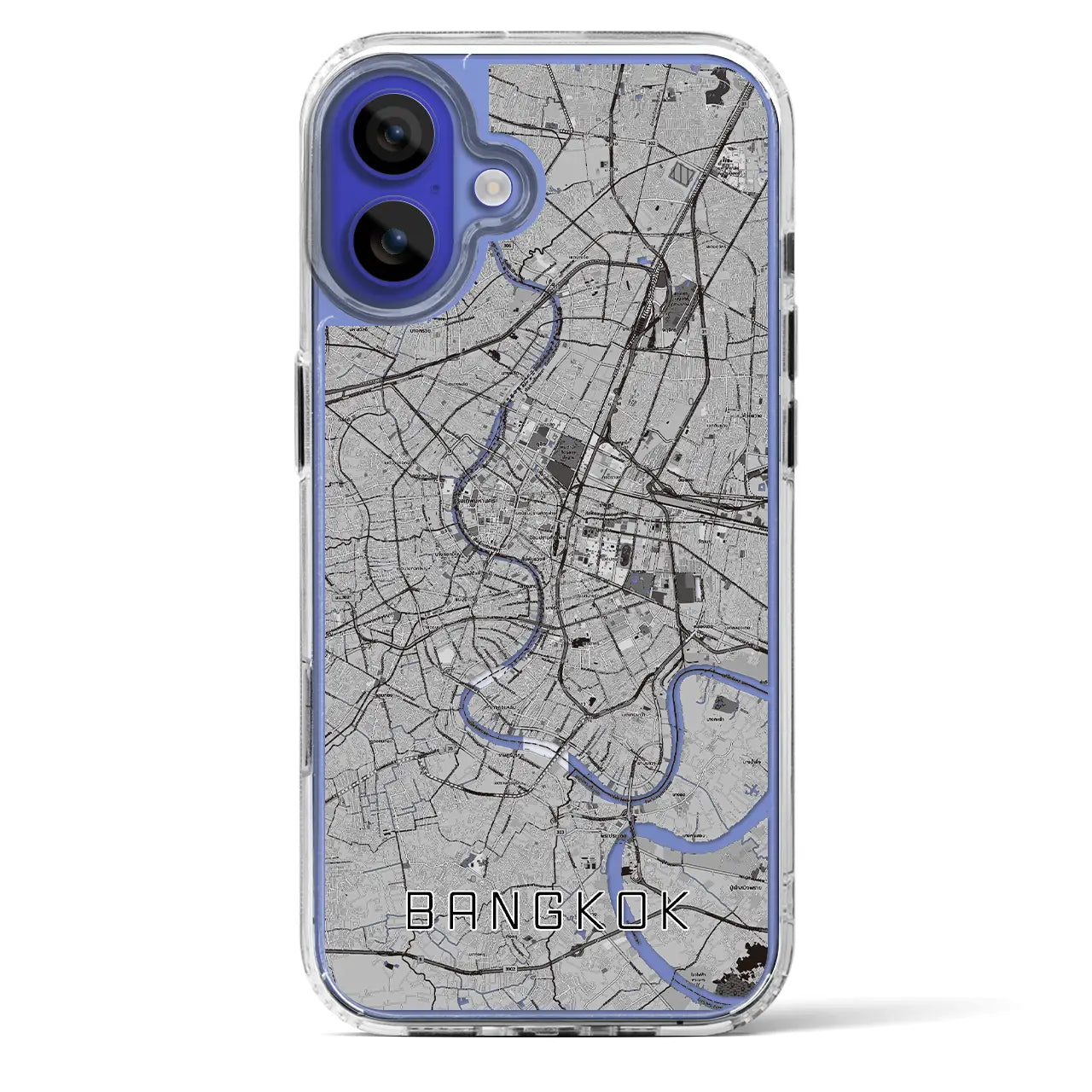 【バンコク(タイ)】地図柄iPhoneケース(MagSafeタイプ)